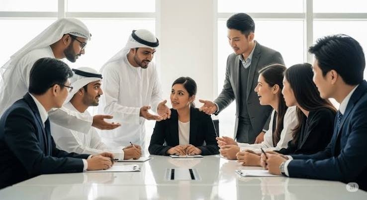 Finding the right talent - UAE business team meeting